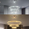 Modern K9 Crystal 3 Rings Chandelier