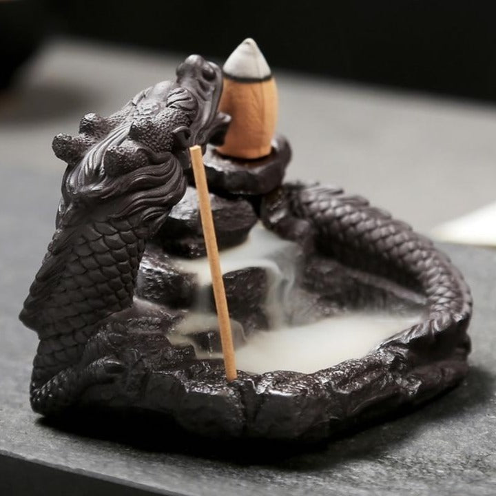 Ceramic Dragon Backflow Incense Burner