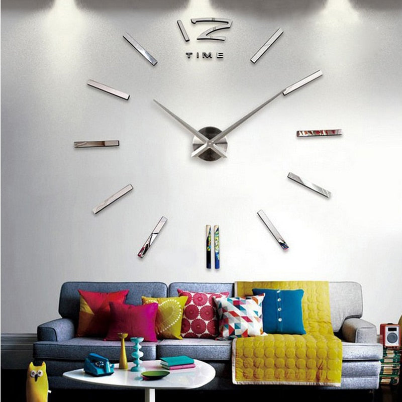 3D Acrylic Europe Quartz Needle Wall Clock