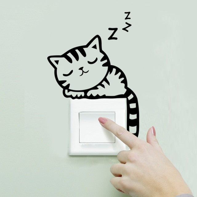 Cute Light Switch Wall Sticker Decal