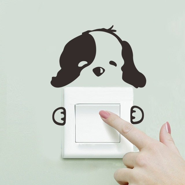 Cute Light Switch Wall Sticker Decal