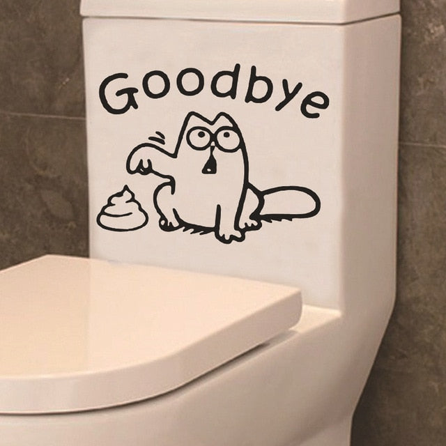 Creative Funny Bathroom Waterproof Stickers