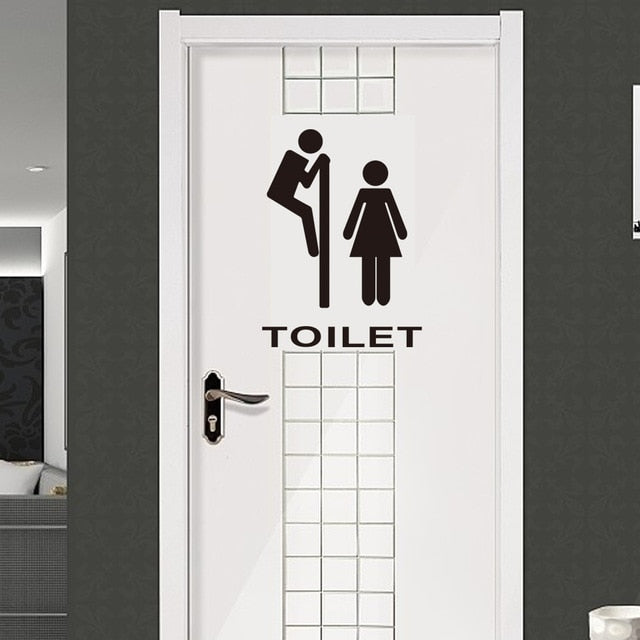 Creative Funny Bathroom Waterproof Stickers