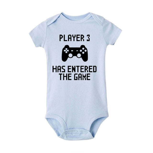 "Player 3 Has Entered The Game" Baby Unisex Body Suit