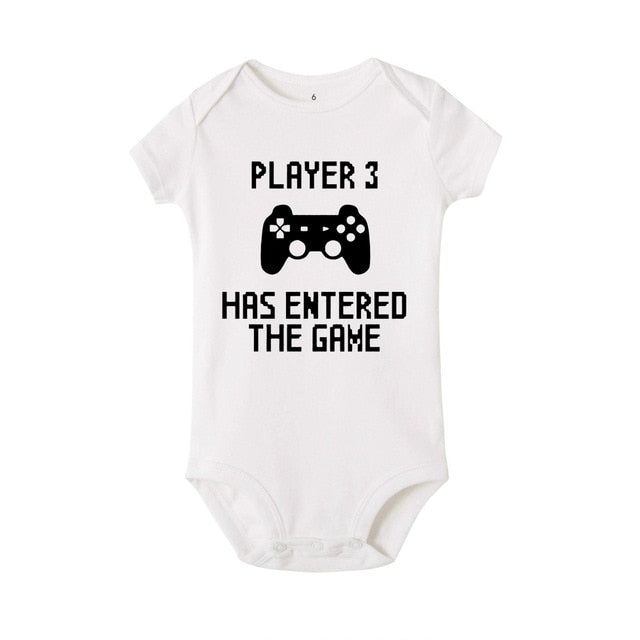 "Player 3 Has Entered The Game" Baby Unisex Body Suit