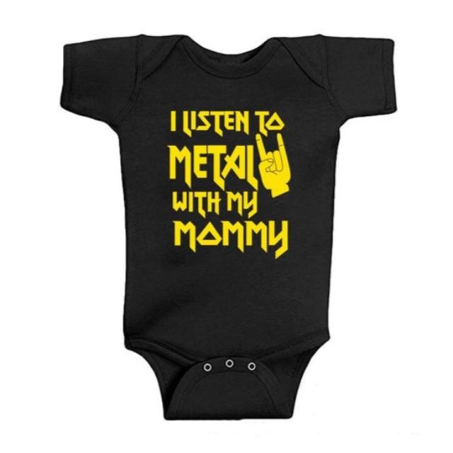 "I Listen to Metal with My Mommy/Daddy" Baby Unisex Body Suit