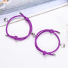 2PCS/Set Stainless Steel Magnetic Couple Bracelet Charms